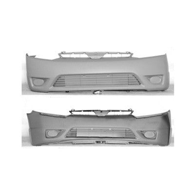 Fits 2006-2008 Honda Civic Coupe Bumper Cover-HO1000237